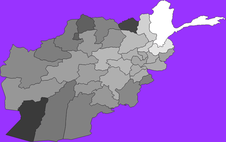 Afghanistan elevation map