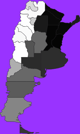 Argentina elevation map