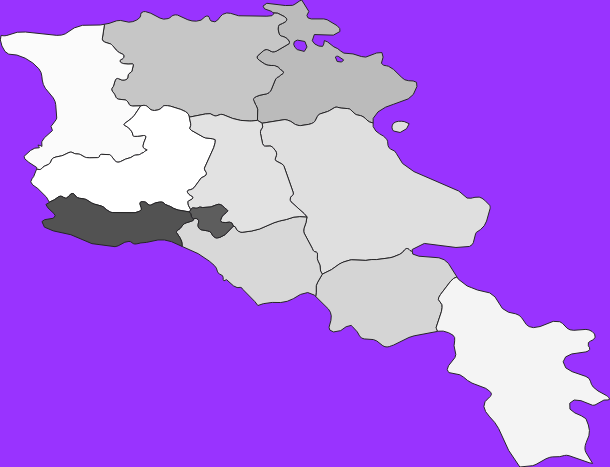 Armenia elevation map