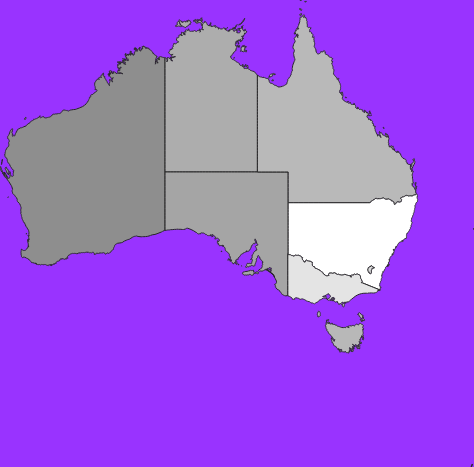 Australia elevation map