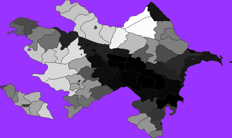 Azerbaijan elevation map