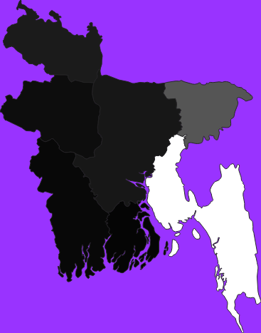 Bangladesh elevation map