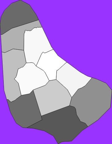 Barbados elevation map