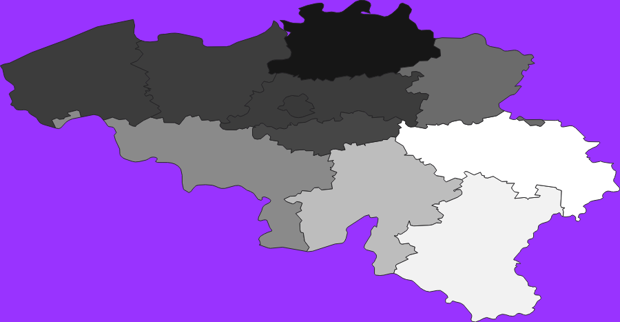 Belgium elevation map