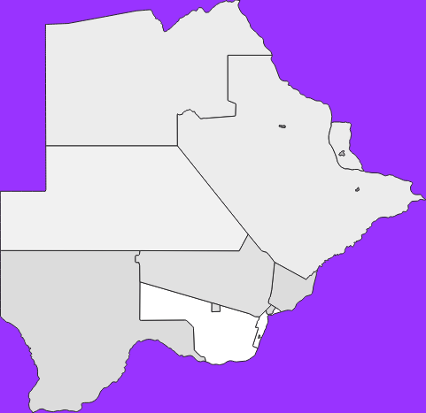 Botswana elevation map