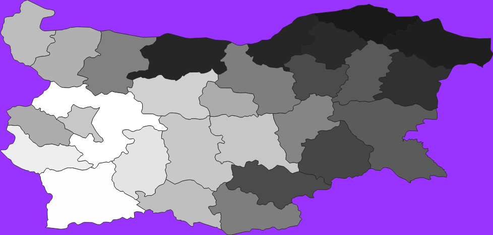 Bulgaria elevation map
