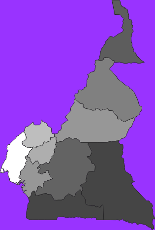 Cameroon elevation map