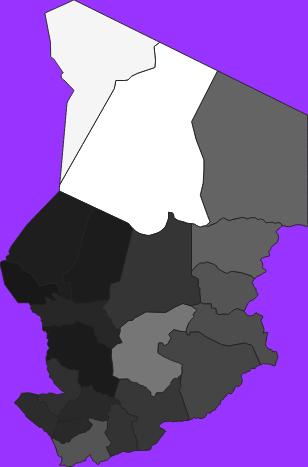 Chad elevation map