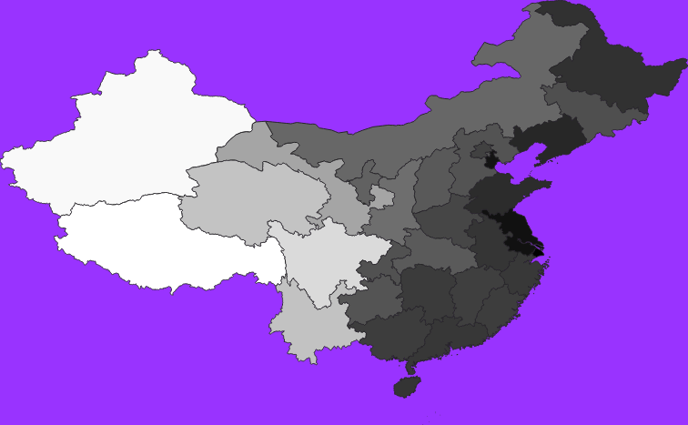 China elevation map