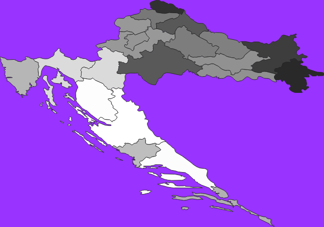 Croatia elevation map