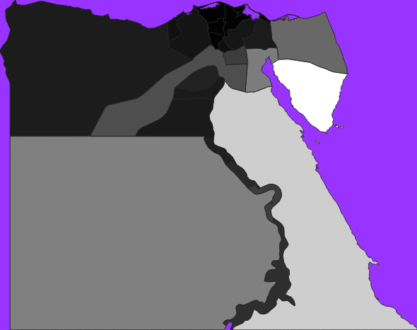 Egypt elevation map