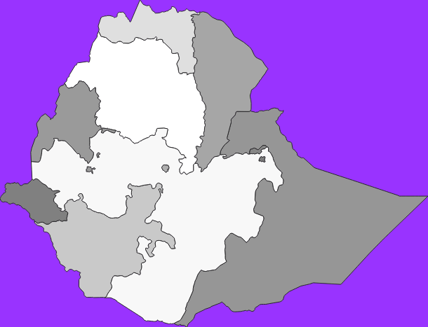 Ethiopia elevation map