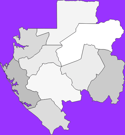 Gabon elevation map