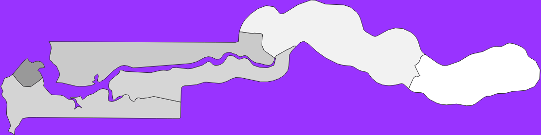 Gambia elevation map