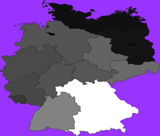 Germany elevation map