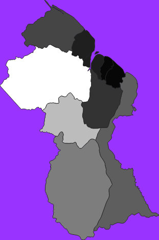 Guyana elevation map