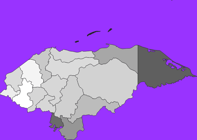 Honduras elevation map