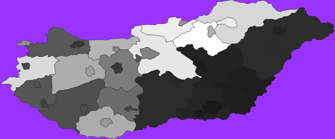 Hungary elevation map