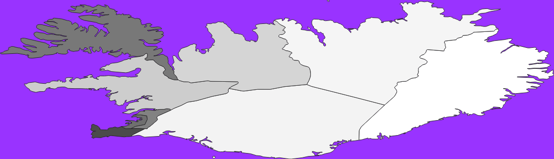 Iceland elevation map
