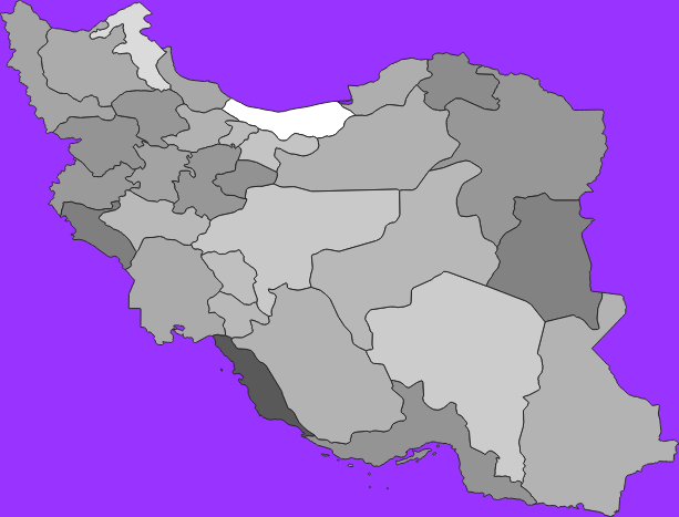 Iran elevation map