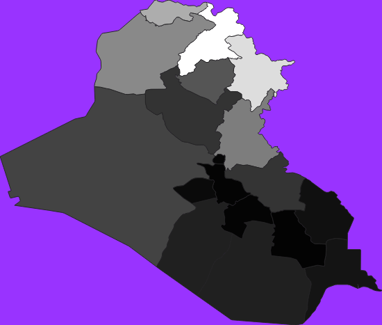 Iraq elevation map