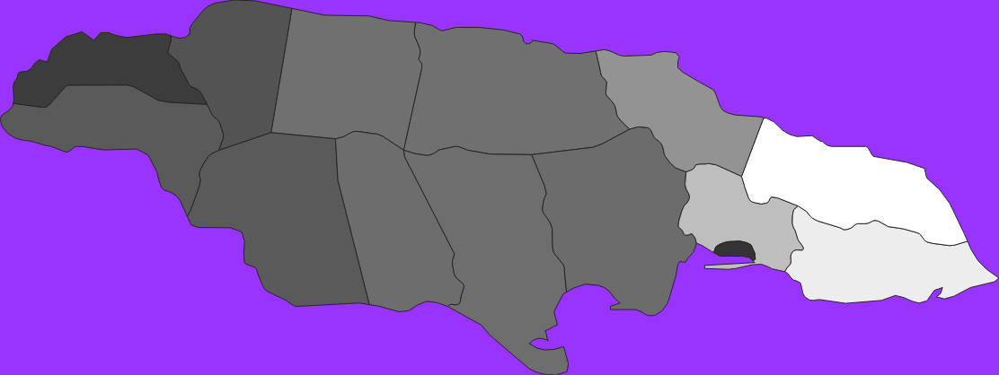 Jamaica elevation map