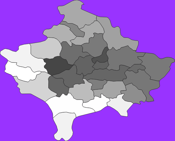 Kosovo elevation map