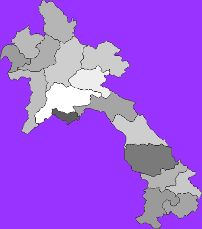 Laos elevation map