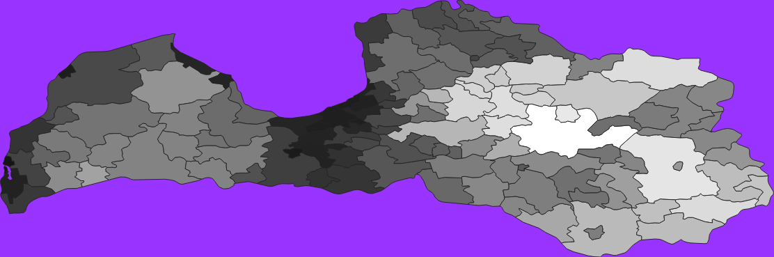 Latvia elevation map