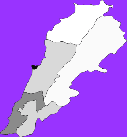 Lebanon elevation map