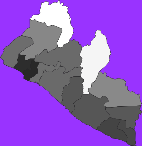 Liberia elevation map