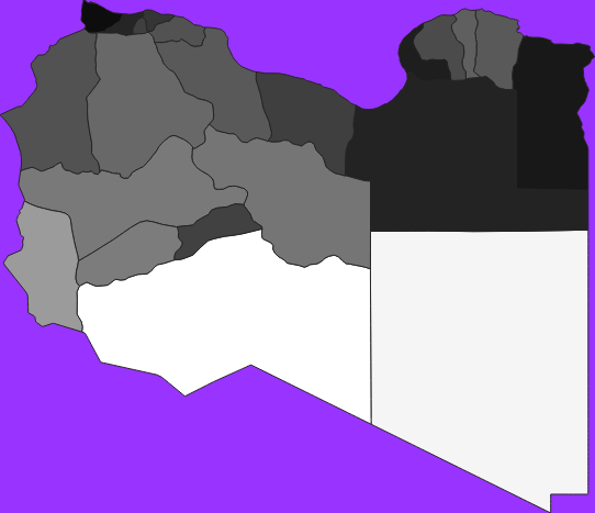 Libya elevation map
