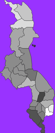 Malawi elevation map