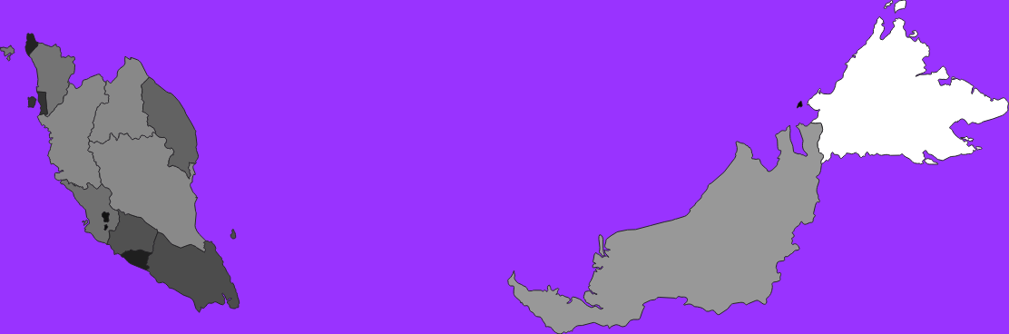 Malaysia elevation map