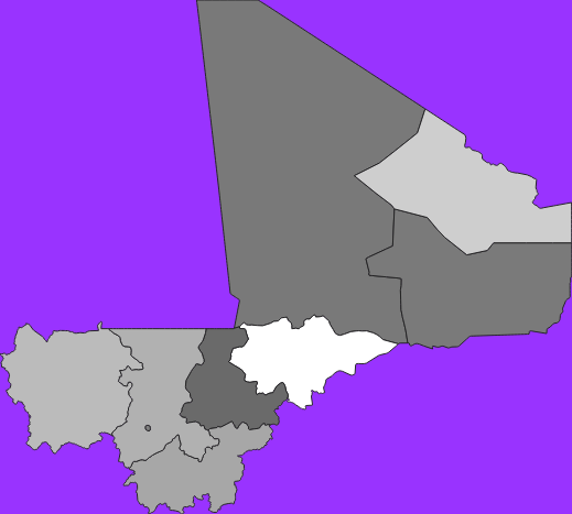 Mali elevation map
