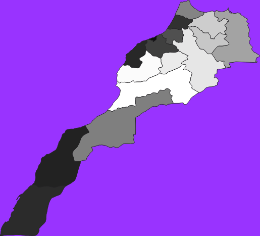 Morocco elevation map
