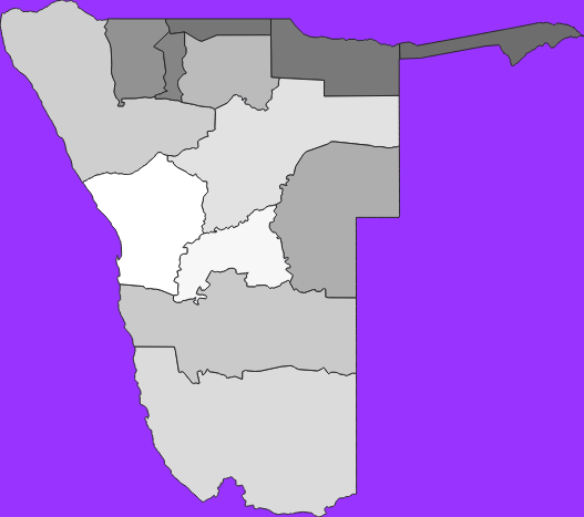 Namibia elevation map