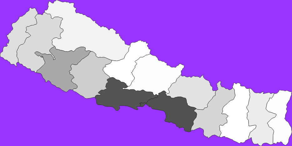 Nepal elevation map