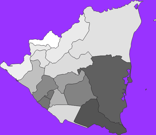 Nicaragua elevation map