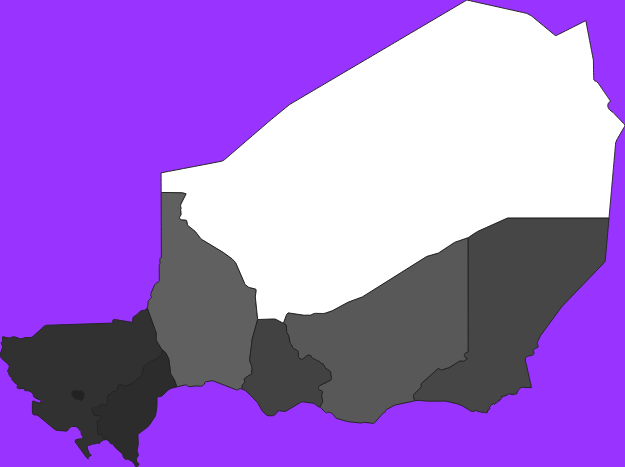 Niger elevation map