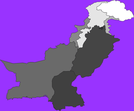 Pakistan elevation map
