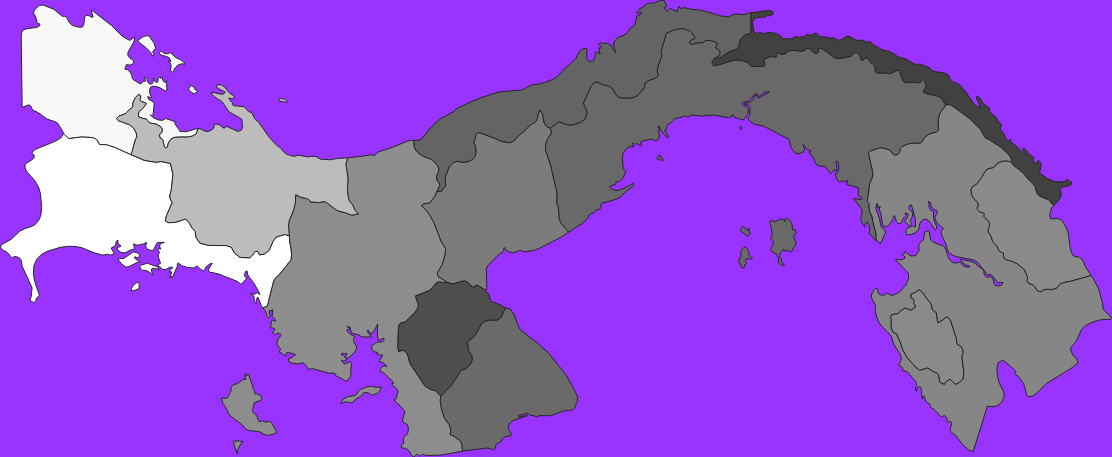Panama elevation map