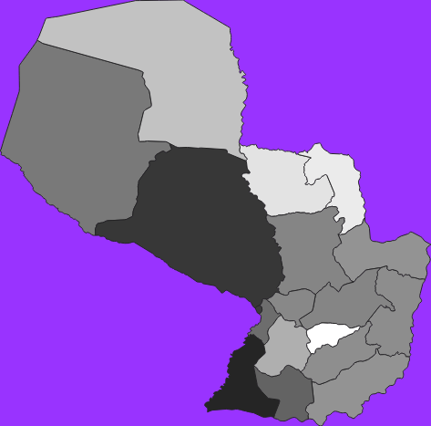 Paraguay elevation map