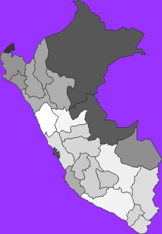 Peru elevation map