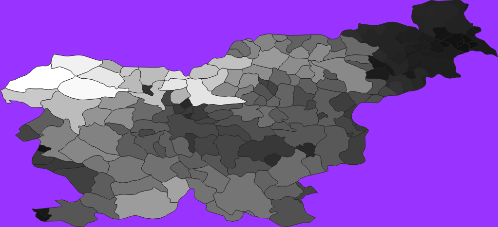 Slovenia elevation map