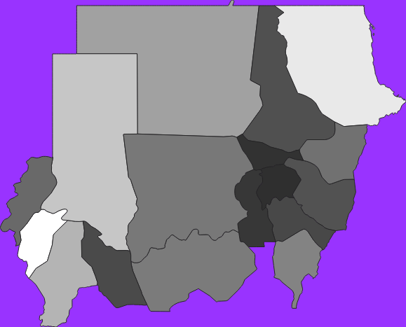 Sudan elevation map