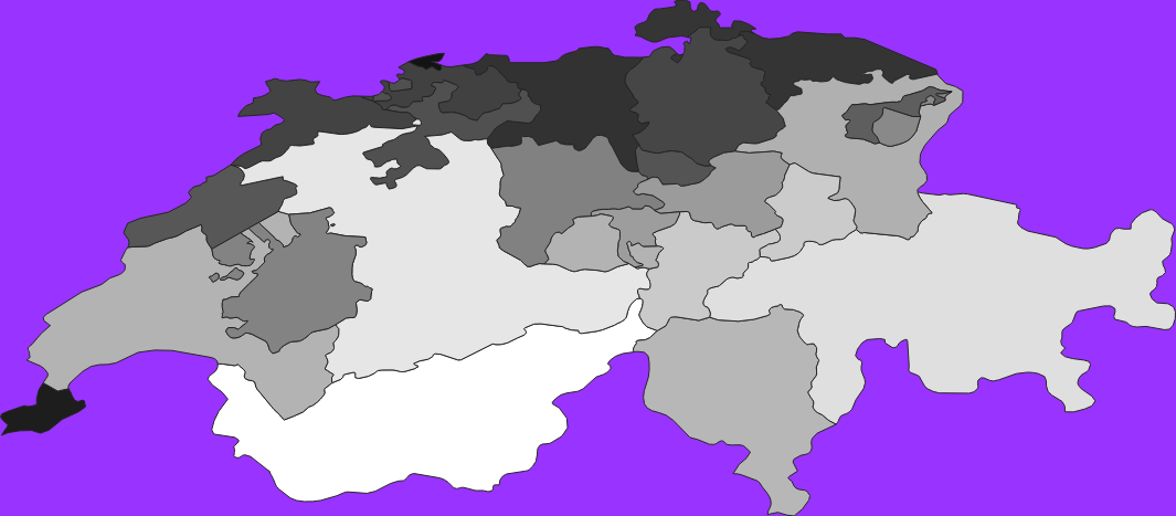 Switzerland elevation map
