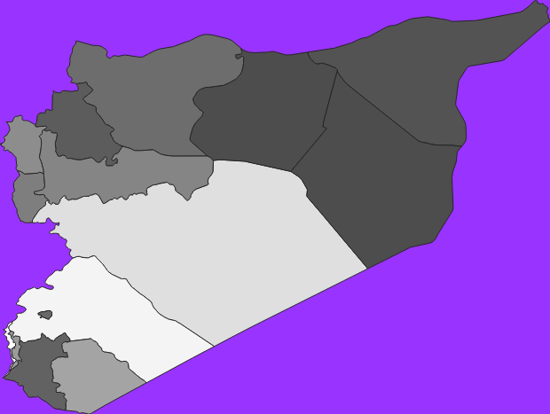 Syria elevation map