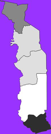 Togo elevation map