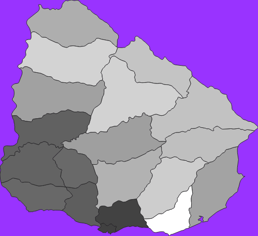 Uruguay elevation map